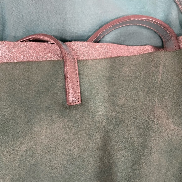 Tiffany & Co Suede Reversible Tote in Tiffany Blue and Silver includes pouch - Picture 14 of 14